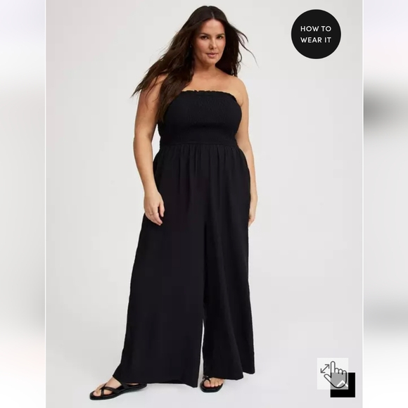torrid Pants - 64. Black Strapless Jumpsuit
